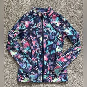 IVIVVA Floral Mock Neck Jacket Size 14 girls